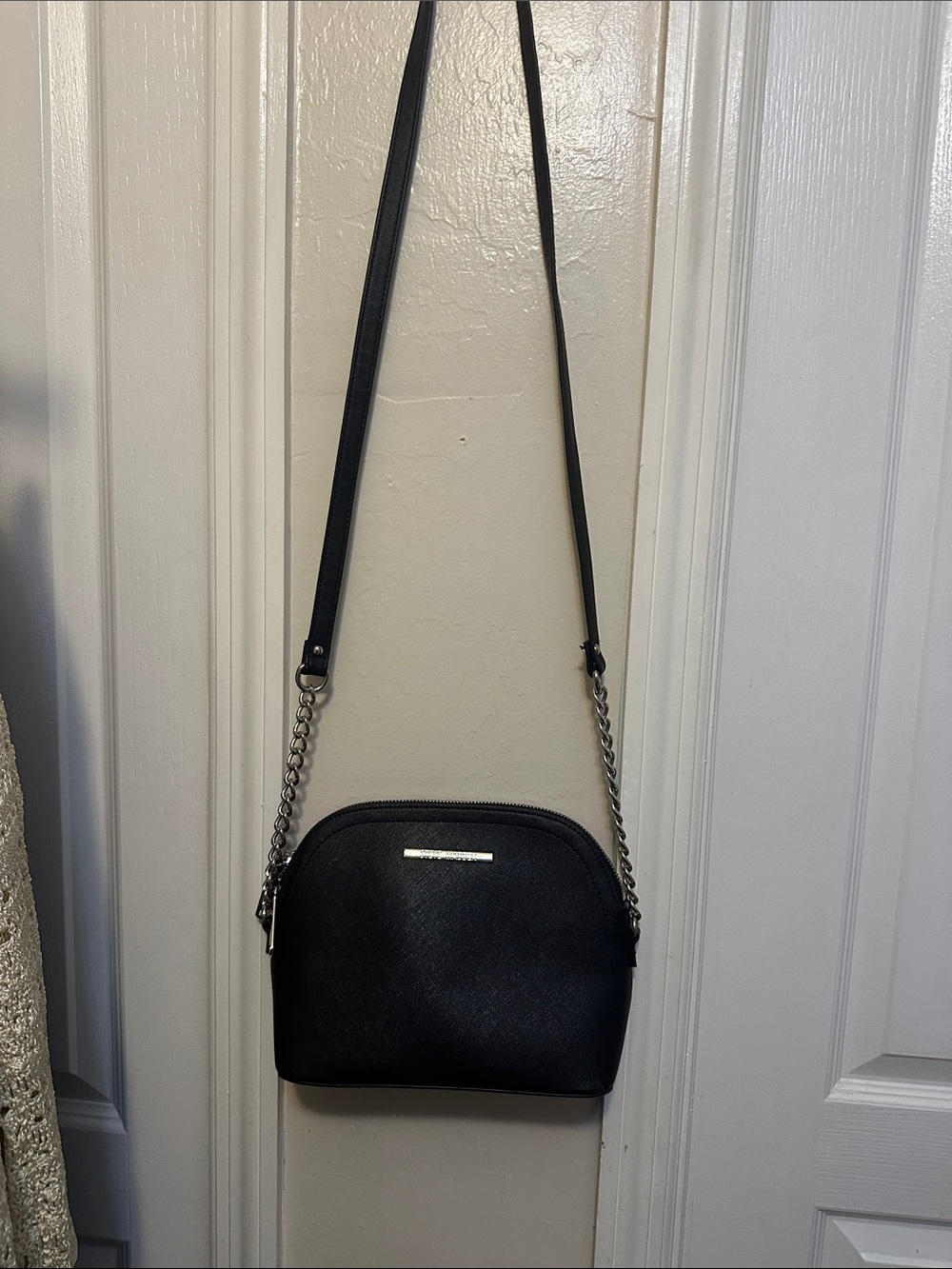 Steve Madden Black Crossbody with Chain Detail